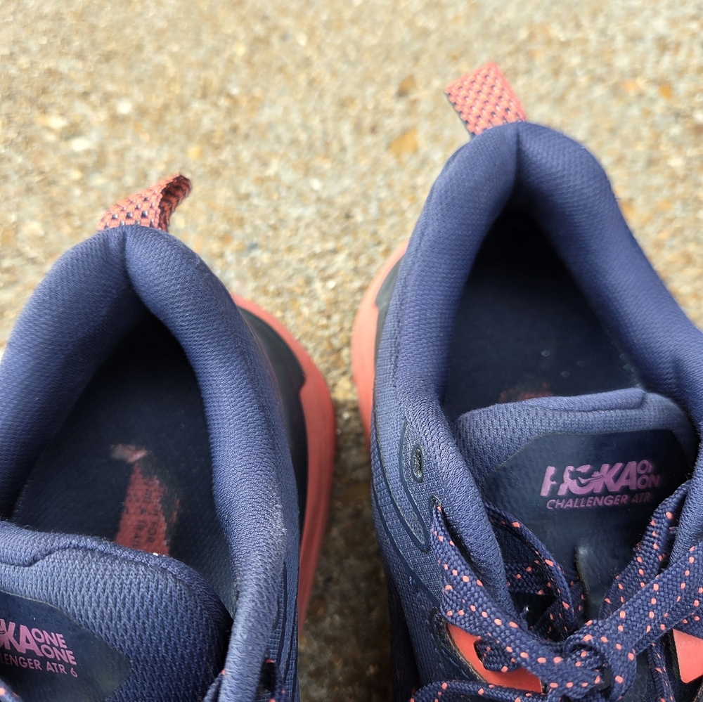 hoka one challenger ATR 6 womens size 7 wide shoes blue trail hiking sneakers - Picture 2 of 5